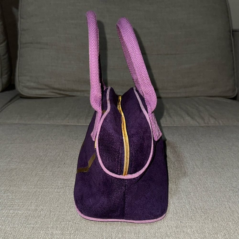 Victoria’s Secret velour bag Purple and Pink Heart - Picture 5 of 8